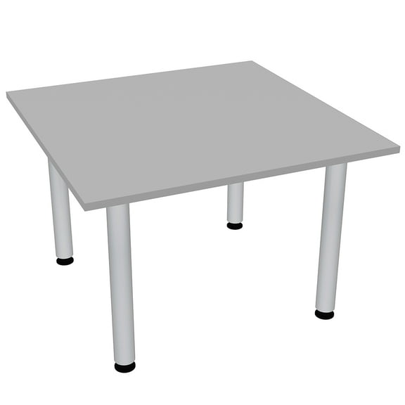 46" Square Conference Room Table With Metal Post Legs Harmony Series