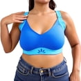 thumbnail image 2 of Xdegoge Sports Bras for Women Plus Size Full Coverage High Support Bra Seamless Liftup Athletic Brassiere Daily Cozy Adjustable Straps Underwear for Yoga, Running, 2 of 5
