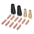 thumbnail image 1 of Kit de soldadura MIG de 15 piezas con boquilla sin gas y núcleo fundente de 0,8 mm, puntas de soldadura de latón, accesorios de repuesto para soldador MIG., 1 of 5