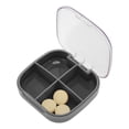 thumbnail image 6 of Unique Bargains 1 Pc Pill Case 4 Grid Portable Pill Box Black, 6 of 6