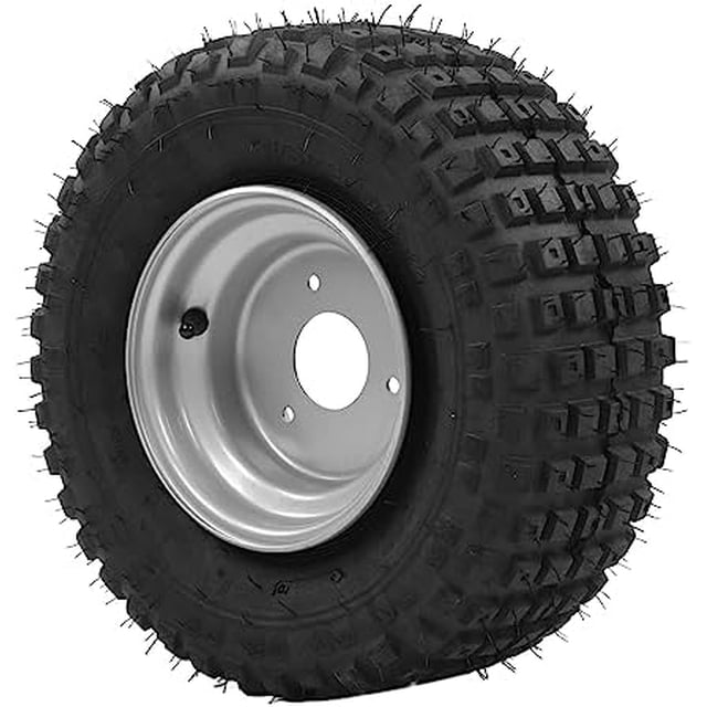Pneu avec Moyeu Prémonté pour VTT UTV Tondeuse, Ensemble de Roues Sans Chambre, Bande de Roulement Antidérapante, Réduit les Vibrations, Remplacement Robuste