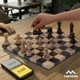 thumbnail image 6 of Elborse Marble Chess Set 12 inches Black and Coral with 32 Chess Pieces and 2 Extra Queens, Board Games for Adults, Luxury Chess Board., 6 of 7