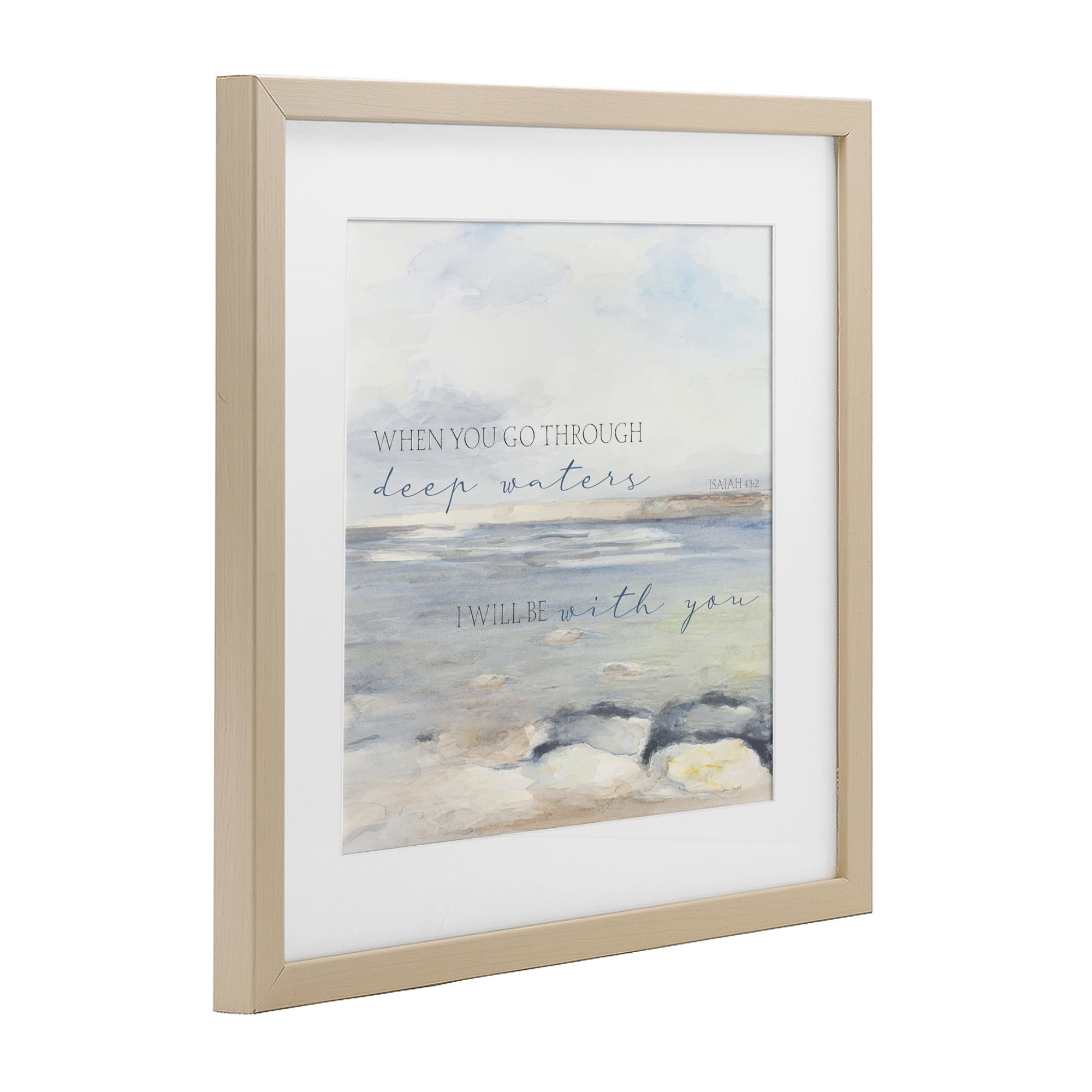 Stupell Industries Deep Waters with You Birch Framed Print Under Glass, design by Lanie Loreth