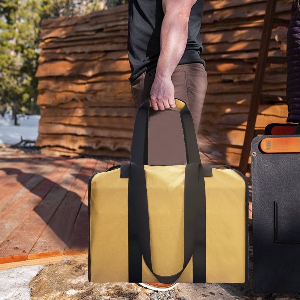 Firewood Tote Bag Firewood Bag Fireplace Large Wood Carrying Bag with Handle Safety Belt Camping Outdoor Indoor Used Walmart
