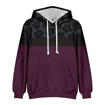 

MLFU Plus Size Stitching Hooded Hoodies Fleece Fashion Basic Hoodie For Men