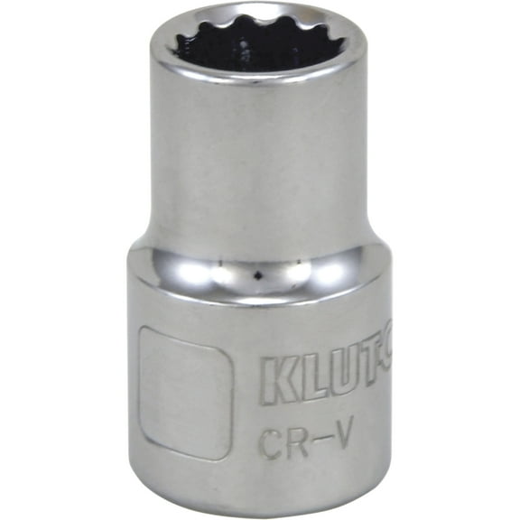 Klutch Socket, Metric, 14mm, 1/2in.-Drive, 12-Pt.