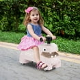 thumbnail image 2 of Babyjoy Ride on Toy Baby Dinosaur Sliding Car with 4 Universal Casters Under-Seat Storage Pink, 2 of 10
