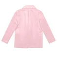 thumbnail image 5 of Girls Coat Kids Toddler Girls Spring Summer Suit Long Sleeve Solid Formal Jacket Open Front with Inner Pocket Kids Jacket Pink 9 Years-10 Years, 5 of 7
