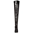 thumbnail image 6 of Ellie Shoes E-Thrill 5" Chunky Heel Thigh High Stretch Boots Black / 15, 6 of 8