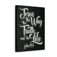 thumbnail image 2 of Scripture Walls Jesus The Way The Truth And The Life John 14:6 Black and White Bible Verse Canvas Christian Wall Art Ready To Hang Unframed, 2 of 7