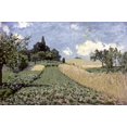 thumbnail image 2 of Sisley, Alfred 32x23 Black Ornate Wood Framed with Double Matting Museum Art Print Titled - The Cornfield, 2 of 4