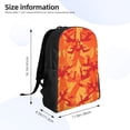 thumbnail image 2 of Single Side Full Backpack 16.1×11.8×4.5in Large Capacity Breathable Shoulder Belt Leisure Simple And Strong Bearing Capacity Vector Camouflage Pattern Orange Red_2, 2 of 8