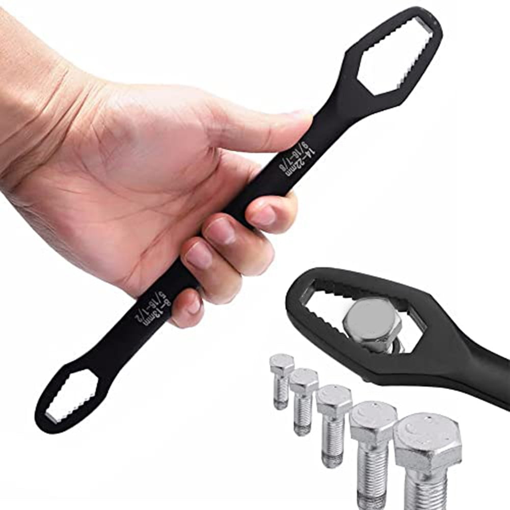 Adjustable Wrench Set: 2-Piece Self-Tightening Hand Tools for 8-22mm