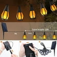 thumbnail image 3 of Solar Lights Outdoor String Lights, 30FT Solar String Lights Outdoor Waterproof Warm White with 10 Flickering Flame Light Bulbs, Patio Lights for Garden Backyard Gazebo Party Halloween Decoration, 3 of 9
