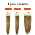 thumbnail image 4 of SHCKE Clip in Hair Extensions 24" Straight Hair Extension 3Pcs Ginger Brown Mix Bleach Blonde Clip On Hair Extensions Heat Resistant Synthetic Fiber Hair Pieces for Women, 4 of 5