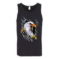 thumbnail image 2 of Torn Ripped Eagle Claws Animal Lover Mens Graphic Tank Top, Black, Small, 2 of 3