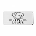 thumbnail image 1 of Saying Computer Mouse Pad, Typographic Style Lettering You Took My Heart with Hand Drawn Ornamental, Rectangle Non-Slip Rubber Mousepad X-Large, 35" x 15" Gaming Size, Black White, by Ambesonne, 1 of 2