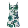 thumbnail image 5 of Taylonsss Clearance Women's Summer Comfortable Casual Suspender Printing Shorts Pocket Jumpsuit Shorts, 5 of 5