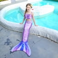 thumbnail image 3 of Mermaid Tail for Swimming with Monofin Mermaid Tail Swimsuit Bathing suit Costume for Girls, 3 of 3