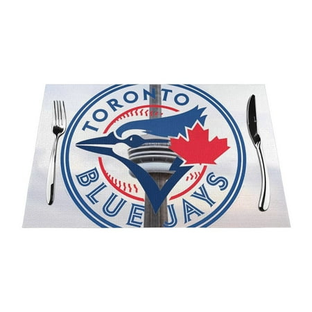 

Toronto_Blue_Jays PVC woven placemats table anti-fouling insulation plate mats kitchen storage insulation mats