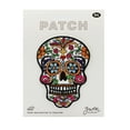 thumbnail image 5 of (3 pack) Gwen Studios Embroidered Multicolor Sugar Skull Iron-on Patch Applique, 2.9" x 3.9", 5 of 8