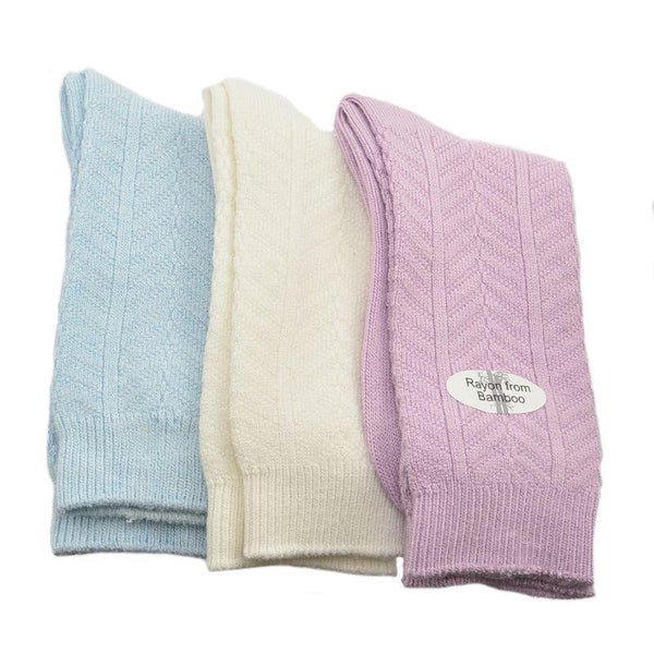 Sierra Socks Women Chevron Pattern Medium Thick Bamboo Crew Socks 3 pair pack (Shoe Size: 4-10)