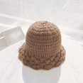 thumbnail image 3 of CoCopeaunts Ladies Bucket Hat Autumn Winter Knitted Breathable Basin Hat Leisure Fascinator Fungus Brim Foldable Fisherman Hat, 3 of 8