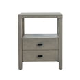 thumbnail image 4 of Hooper Two Drawer Wooden Accent Side Table, Gray Wash, 4 of 6