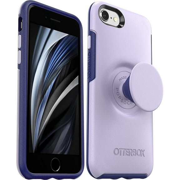 OtterBox   Pop Symmetry Series Case for iPhone SE 3rd & 2nd gen & iPhone 8/7 Only - Not Plus - Retail Packaging - Lilac Dusk
