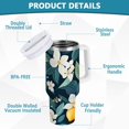 thumbnail image 2 of Yayeee 40oz Double-Wall Insulated Stainless Steel Tumbler with Handle Bottle, Floral Lemon, 2 of 8