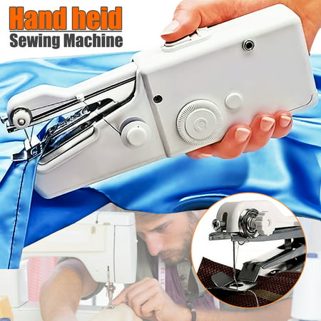 Handheld Portable Stitch Sew Cordless Handy Sewing Machine Quick Repair Tool Universal for DIY Clothing Denim Apparel Sewing Fabric Zippers Crafts Supplies (without (Best Handheld Sewing Machine)