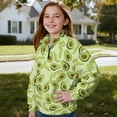 thumbnail image 3 of Chririnla Avocados Pattern Oversize Tunic Tops for Girls Plus Size Kids Blouse Shirt Half Zip Sweatshirt Pullover Sweatshirts Loose Comfy Casual Size 11-12, 3 of 7