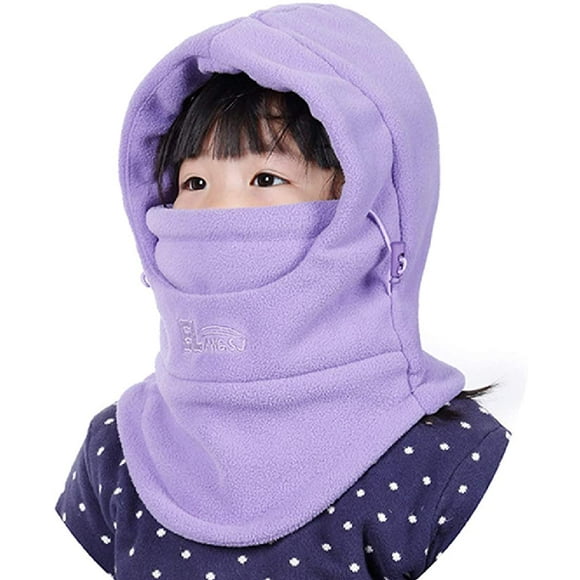 Kids Full Face Mask Balaclavas Hat Hood Fleece Thermal Windproof Cap