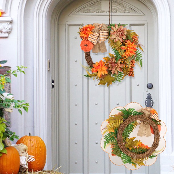 Halloween otoño calabaza camión artículos robados corona puerta decoración del hogar Wmkox8yii fhajkh4379