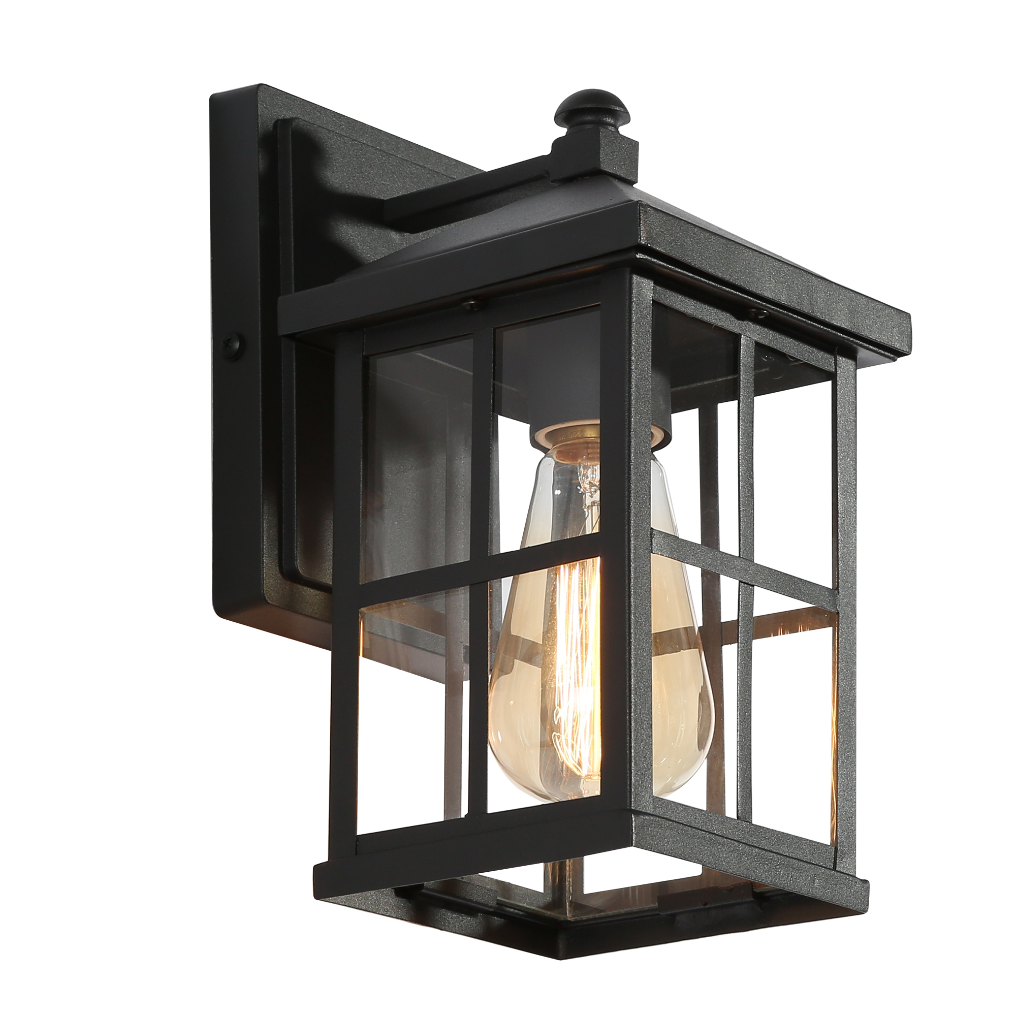 LNC 1-Light Modern Matte Black Outdoor Wall  Lighting Fixture for Patio/Porch