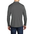 thumbnail image 2 of Mafoose Men's Posi-UV Pro Long Sleeve Polo Shirt Dark Smoke Grey Small, 2 of 5