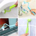 thumbnail image 4 of 4 Pices Brosse Toilettes Brosse Toilette Wc Rebord De Nettoyage Courb En Plastique Pour Les Coins De Toilettes, 4 of 5