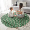 thumbnail image 3 of Green Christmas Snowman Pattern Round Blanket,Comfortable Soft Flannel Throw Blanket,All Season,Warm Lightweight Blankets for Sofa Bed Couch Living Room Chair 60"x60", 3 of 5