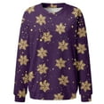 thumbnail image 4 of Bmisegm T-Shirt à Manches Longues pour Femmes, Imprimé, Décontracté, Violet m, 4 of 5