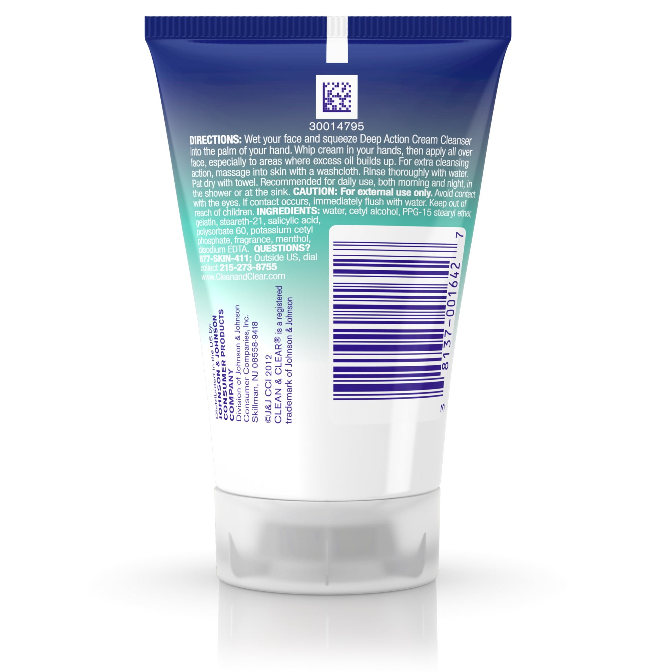 Clean & Clear Deep Action Cream Cleanser, 1 oz HSA/FSA Eligible