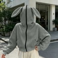 thumbnail image 5 of Cute Hoodies for Women Baeitkot Women's Fashion Solid Color Zipper Jacket Long Sleeve Coat with Pockets, 5 of 6