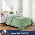 thumbnail image 6 of Walensee Ultra Soft Microplush Fleece Throw Blanket, 50" x 60", Sage Green, Machine Washable, 6 of 10