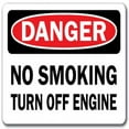 thumbnail image 1 of SignMission DS-No Smoking Turn Off Engine Signe de Danger de Sécurité 10 x 14 Po - No Smoking Turn Off Engine, 1 of 2
