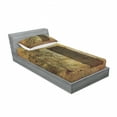 thumbnail image 3 of Rustic Bedding Set with Sheet & Covers, Historical Italian Door of Stone House Mediterranean Picturesque Heritage, Printed Bedroom Decor 2 Shams, 4 Sizes, Amber Brown, by Ambesonne, 3 of 3