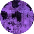 thumbnail image 1 of Ahgly Company Indoor Round Abstract Purple Modern Area Rugs, 5' Round, 1 of 4