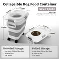 thumbnail image 2 of Recipiente de almacenamiento de comida para perros nxizoli, 11,3 kg, plegable, blanco, 2 of 6