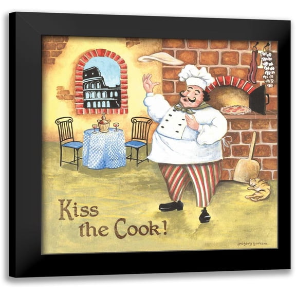 Gorham, Gregory 12x12 Black Modern Framed Museum Art Print Titled - Chef IV