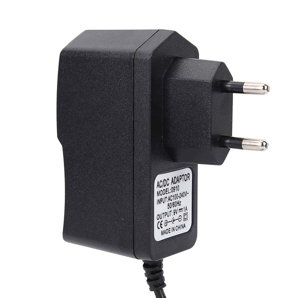 Adaptador De Corriente CA/CC De 9 V Para Efector De Guitarra Eléctrica, Diseño De Punta Negativa, 100-240 V, Compatible Con Muchos Dispositivos