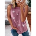 thumbnail image 2 of Uhndy Womens Star Print Tank Tops Casual Loose Sleeveless Shirts Round Neck T Shirt Cute Summer Tee Top, 2 of 3
