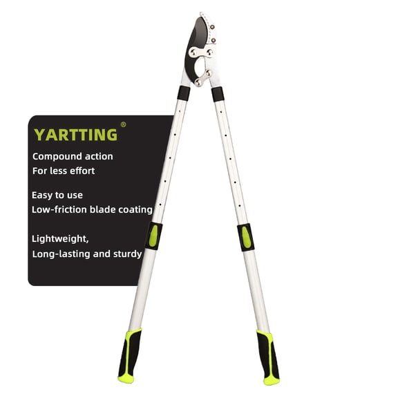 YARTTING Extendable Anvil Loppers, 28-41" Telescopic Handle Tree Trimmer, Heavy Duty Branch Cutter 2"Clean Cut Capacity for Shrubs, Limbs & Thick Wood